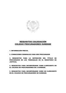 Requisitos Colegiación - Ilustre Colegio Provincial de Procuradores