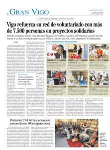 Vigo refuerza su red de voluntariado con más de 7.500 personas en