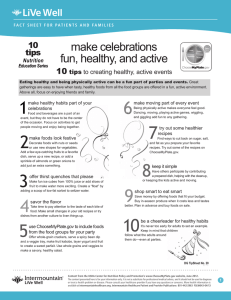 make celebrations fun, healthy, and active