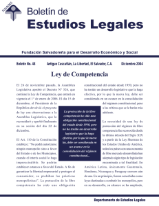 Ley de Competencia - Fundación Salvadoreña para el Desarrollo