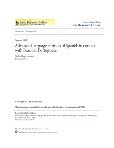 Advanced language attrition of Spanish in contact with Brazilian