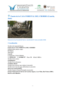 FICHA: Fuente de la CASA FORESTAL DEL CHORRO