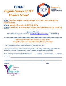 FREE English Classes at TEP Charter School