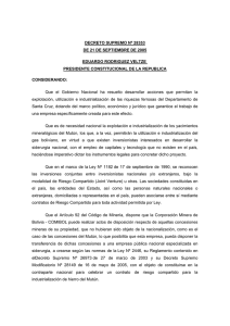 decreto supremo nº 28353 de 21 de septiembre de 2005 eduardo