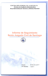 Informe de Seguimiento Sexto Juzgado Civil de Santiago