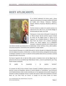 Información referente al Huey Atlixcáyotl