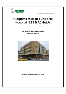 Programa Médico-Funcional Hospital IESS MACHALA.