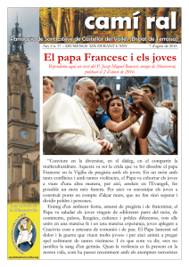 El papa Francesc i els joves - Sant Esteve de Castellar del Vallès
