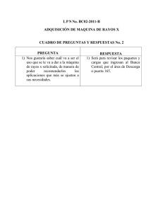 L P N No. BC02-2011-B ADQUISICIÓN DE MAQUINA DE RAYOS X