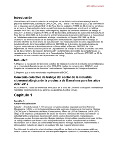 Industria Siderometalúrgica de la provincia de Barcelona 2007-2012