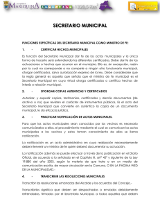 secretario municipal - Municipalidad de Mariquina