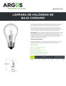 lámpara de halógeno de bajo consumo