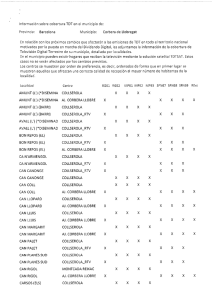 información sobre cobertura 3`DT en ei municipio de: Provincia