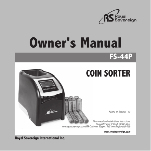 owner`s Manual - Royal Sovereign