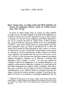 Mario Vargas Uosa. La utopía arcaica. ]osé María Arguedas y las