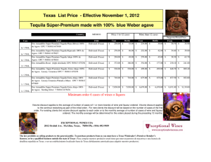 Effective November 1, 2012 Tequila Súper