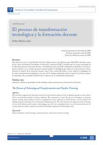 El proceso de transformación tecnológica y la formación