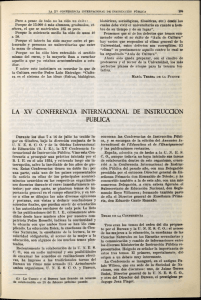 la xv conferencia internacional de instruccion publica