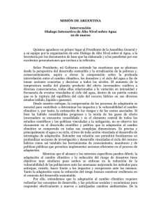 MISIÓN DE ARGENTINA Intervención Dialogo Interactivo de Alto