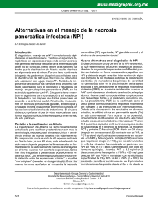 Alternativas en el manejo de la necrosis pancreática infectada (NPI)