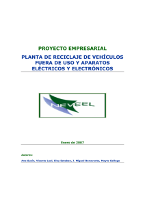 proyecto empresarial planta de reciclaje de vehículos fuera de uso y