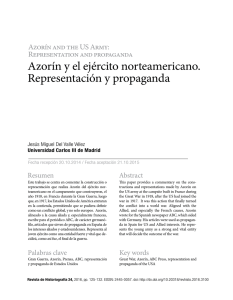 Azorín y el ejército norteamericano. Representación y propaganda