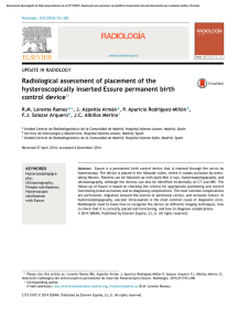 Radiological assessment of placement of the hysteroscopically