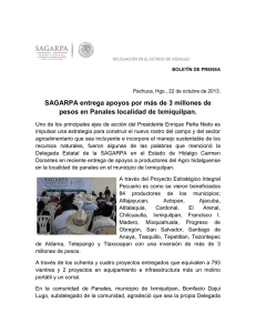 SAGARPA entrega apoyos por más de 3 millones de pesos en