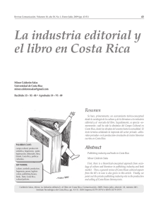 La industria editorial y el libro en Costa Rica