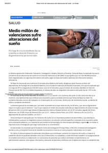 Medio millón de valencianos sufre alteraciones del sueño