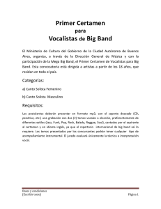Primer Certamen Vocalistas de Big Band