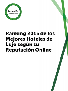 Ranking 2015 de los Mejores Hoteles de Lujo según
