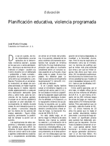 Planificación educativa, violencia programada
