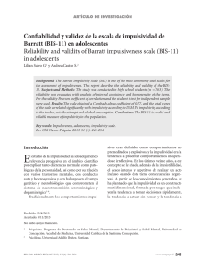 Confiabilidad y validez de la escala de impulsividad de Barratt (BIS