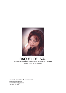 Raquel del Val - Conciertos de Piano