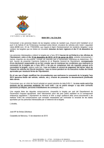 Ban d`Alcaldia - Ajuntament de Ciutadella