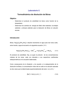 Termodinmica de disolucin de Brax