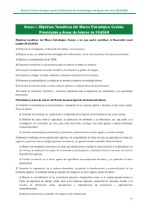 Objetivos Temáticas, Prioridades y Áreas de Interés de FEADER