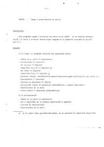 CEPCAR : Carga y actualizaci&oacute;n de series Descripci&oacute;n. Este