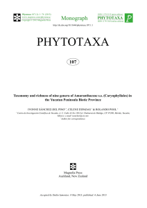 Taxonomy and richness of nine genera of Amaranthaceae s.s.