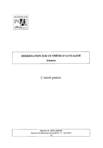 dissertation sur un thème d`actualité