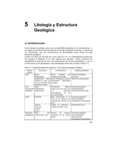 5. Litología y Estructura Geológica