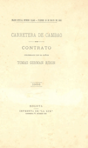 CARRETERA DE CAMBAO, CONTRATO
