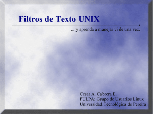 Filtros de flujos en Linux/Unix