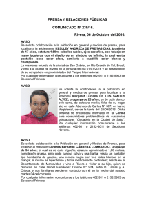 comunicado de prensa nº 230/16 - Jefatura de Policía de Rivera