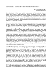 SILVIO GESELL - CENTENARIO DE SU PRIMERA PUBLICACION