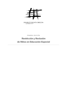 Restricción y Reclusión de Niños en Educación Especial