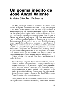 Un poema inédito de José Ángel Valente