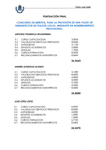 PUNTUACIÓN FINAL