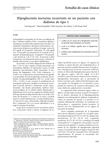 Hipoglucemia nocturna recurrente en un